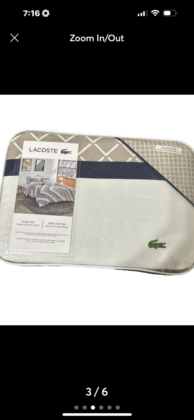 Lacoste King Duvet Set - Neutral - photo 5