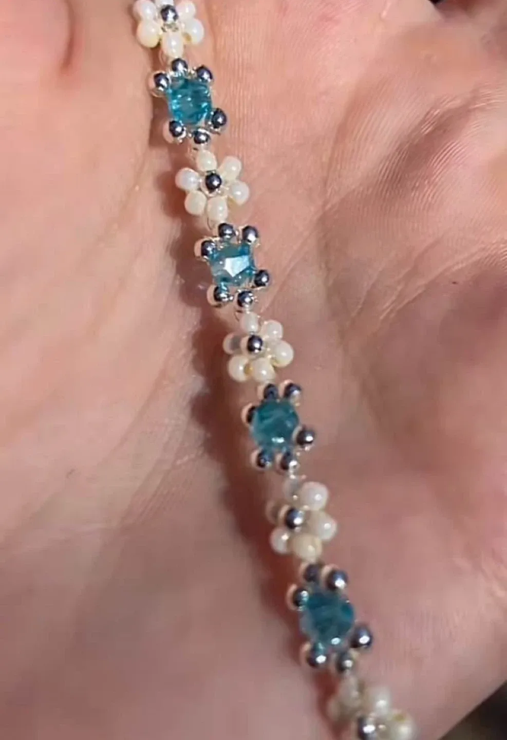 Blue Aquamarine Gem Bracelet — Christmas Gifts / Gift Ideas image indicator(4)