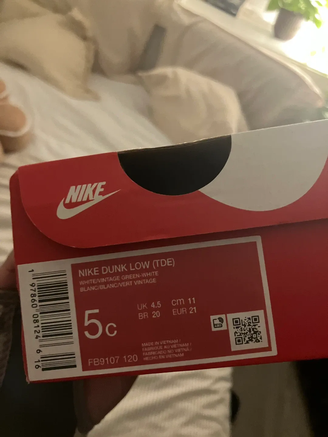 Nike Dunk Low (TDE) Size 5C - White/Green image indicator(2)