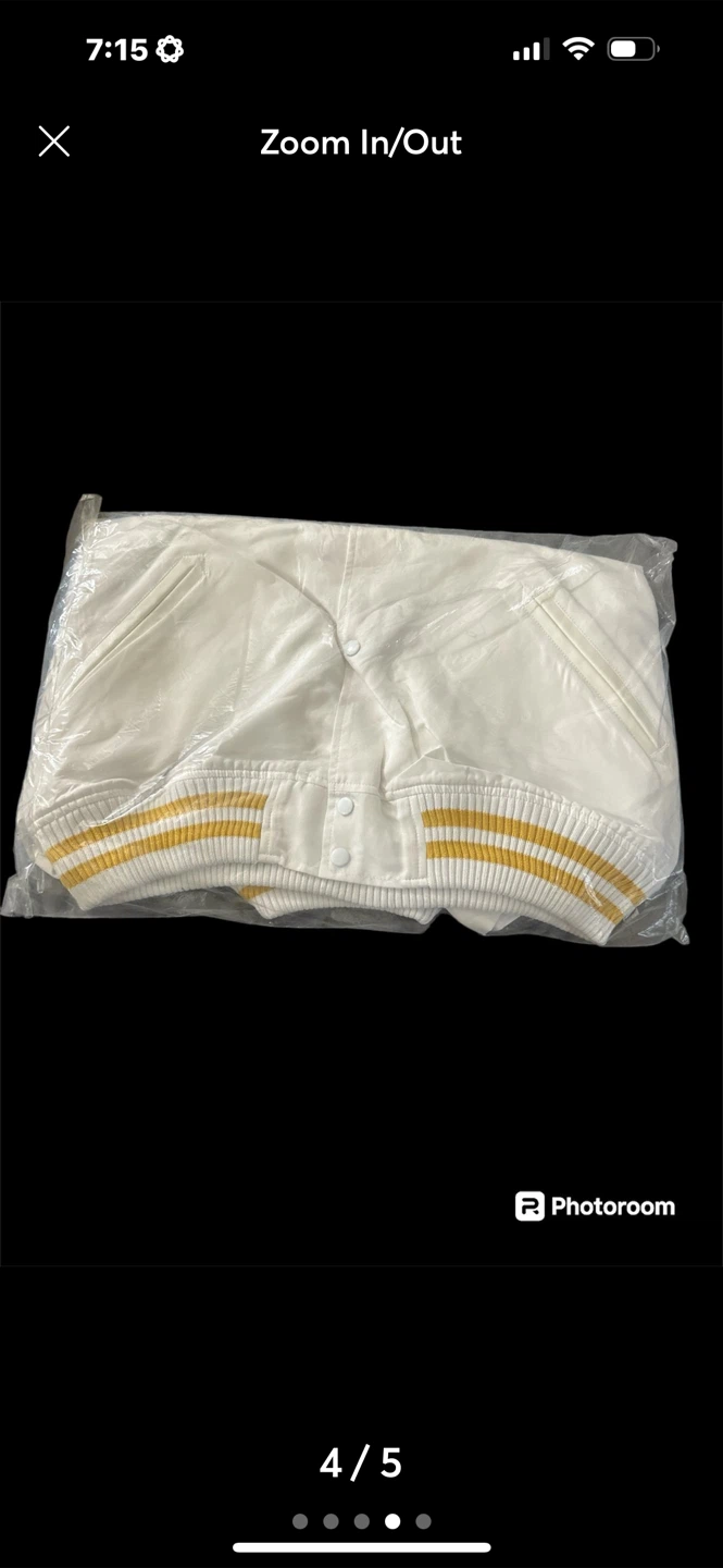 BelAire Rare Luxe White Bomber Jacket XXL - photo 5