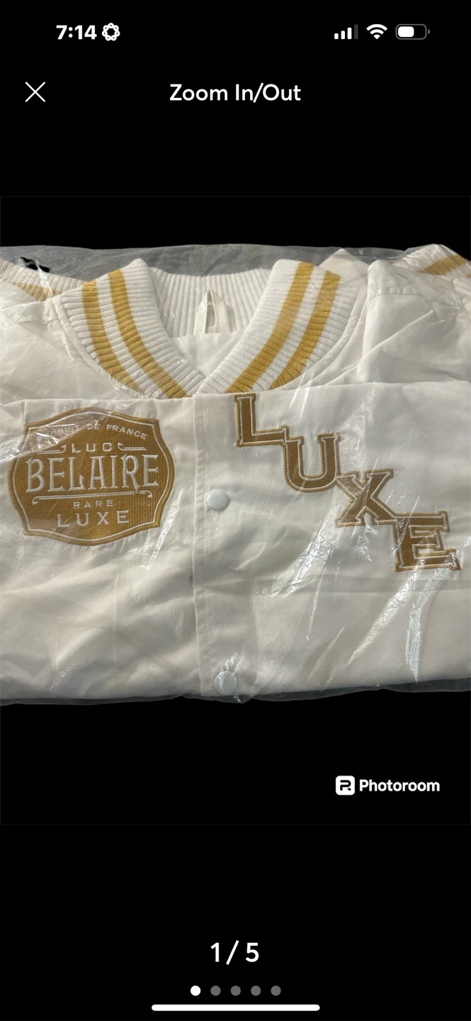BelAire Rare Luxe White Bomber Jacket XXL - photo 2