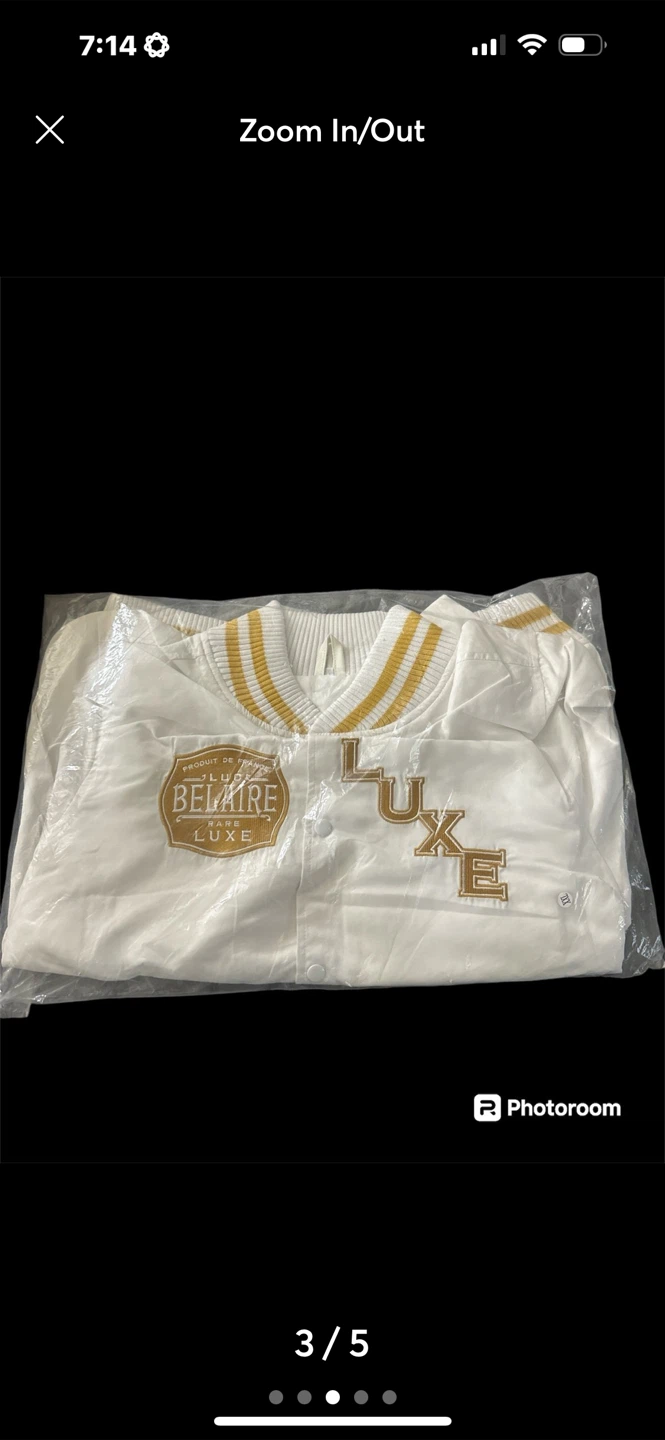 BelAire Rare Luxe White Bomber Jacket XXL - photo 4