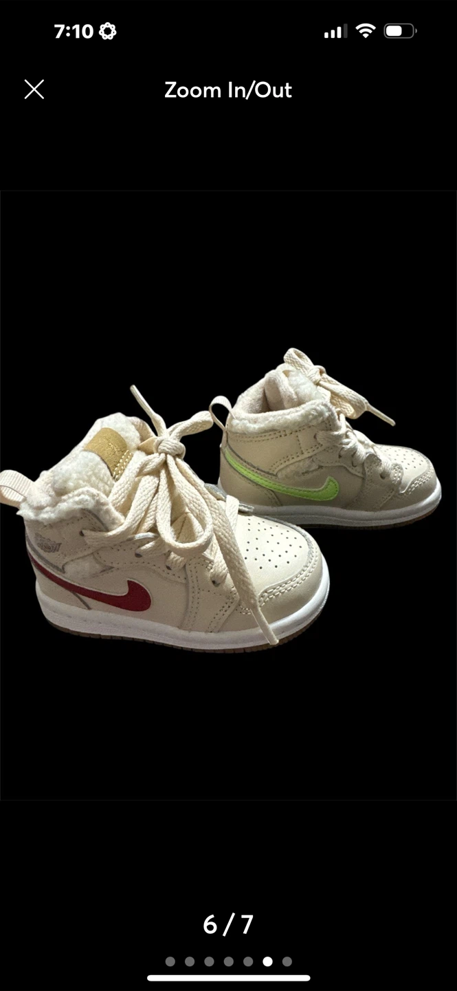 Jordan 1 Mid UTL (TD) Pearl White/Racer Blue - Size 4C - photo 4