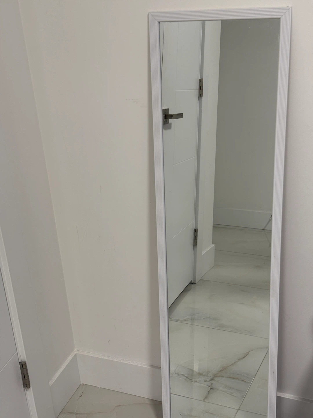 White Framed Full Length Mirror