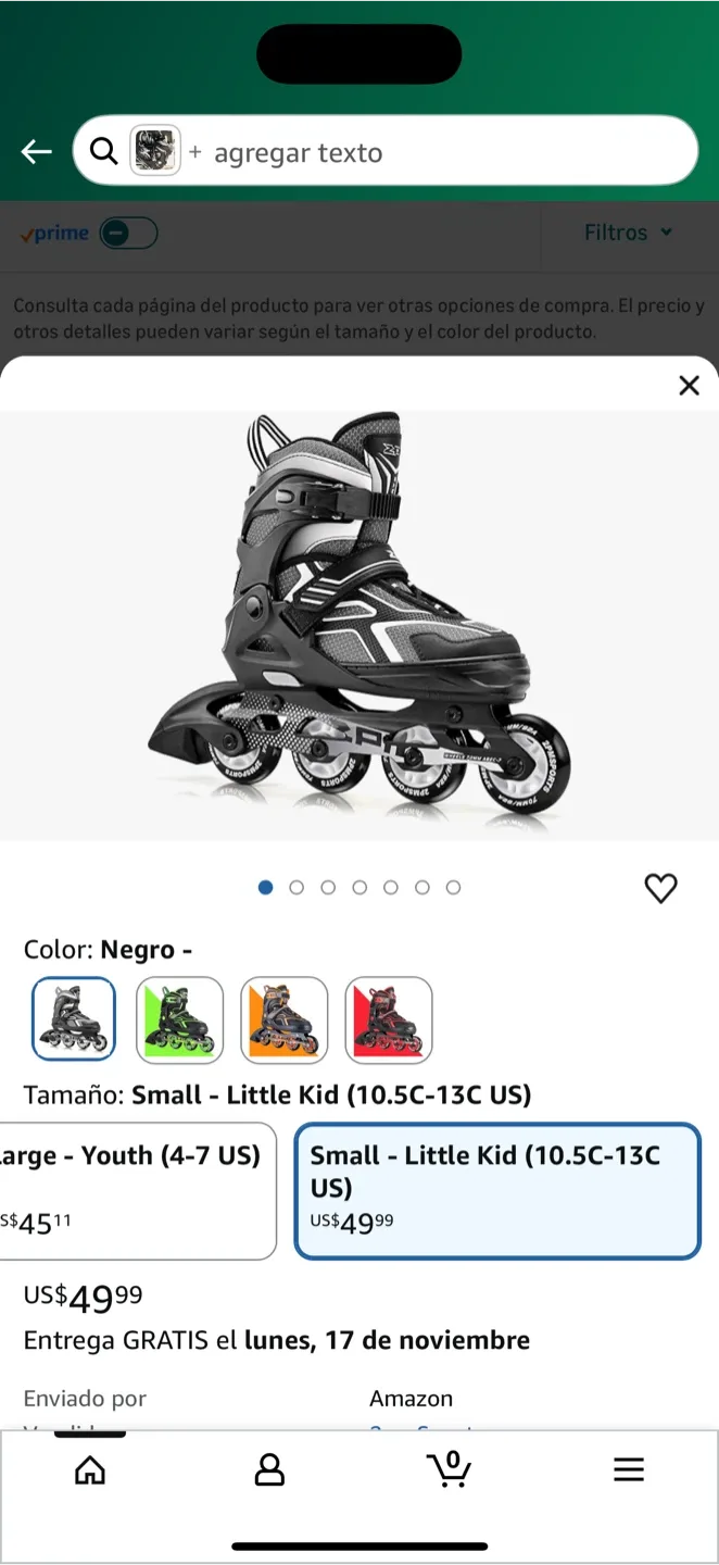 Sowume Adjustable Inline Skates - Size Small (10.5C-13C) image indicator(3)