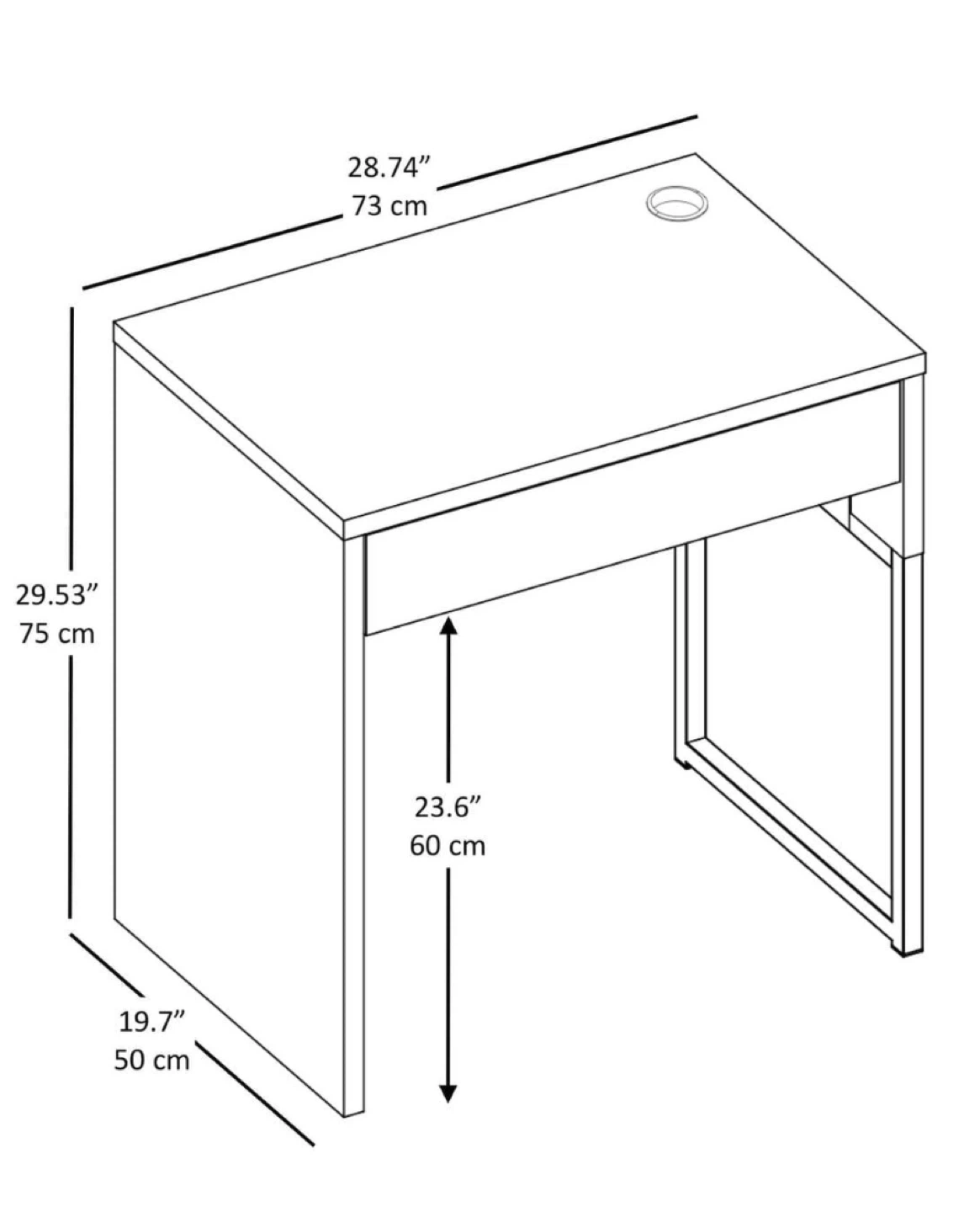 IKEA White Desk - photo 3
