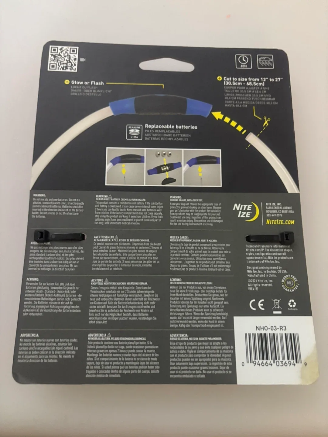 NiteHowl LED Safety Necklace for Dogs image indicator(3)