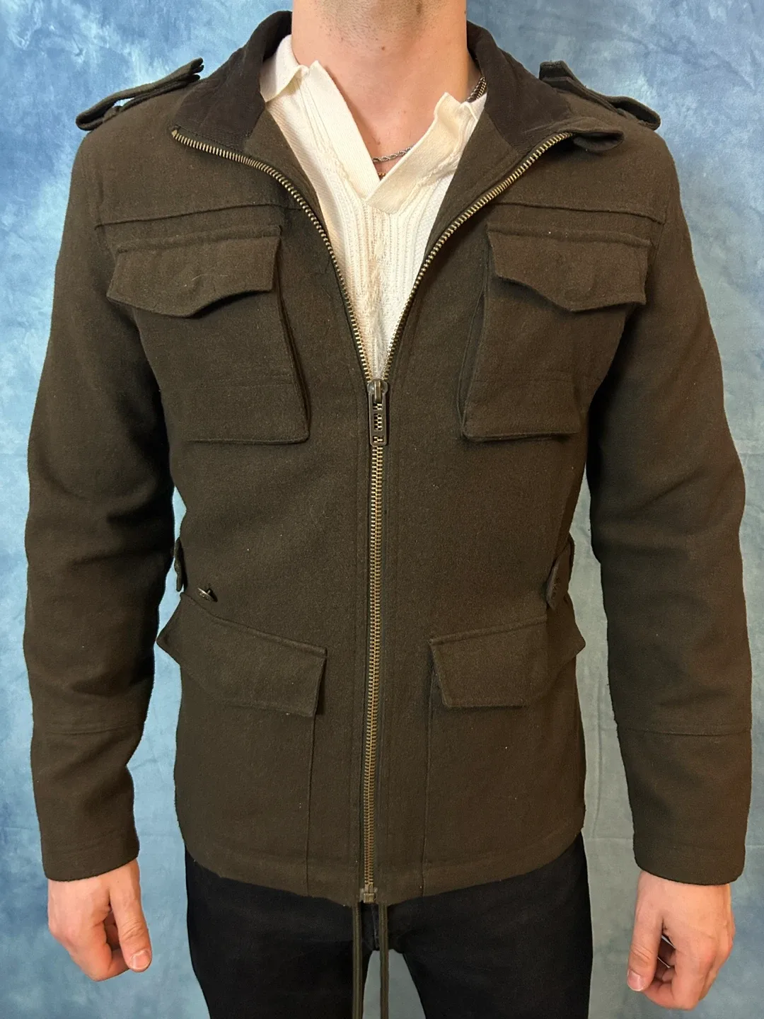 Men's Wool Blend Jacket, Size M image indicator(2)