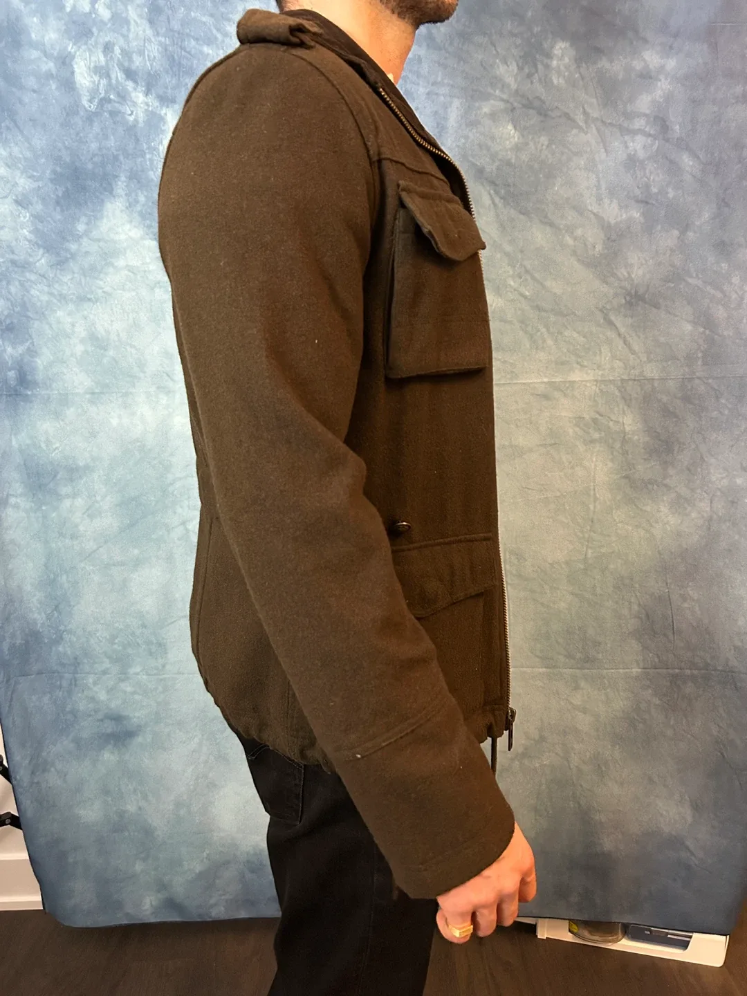 Men's Wool Blend Jacket, Size M image indicator(5)