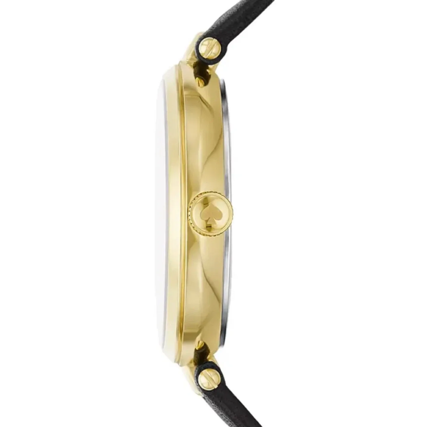 Kate Spade Holland Rose Bush Black Leather Strap Watch image indicator(4)