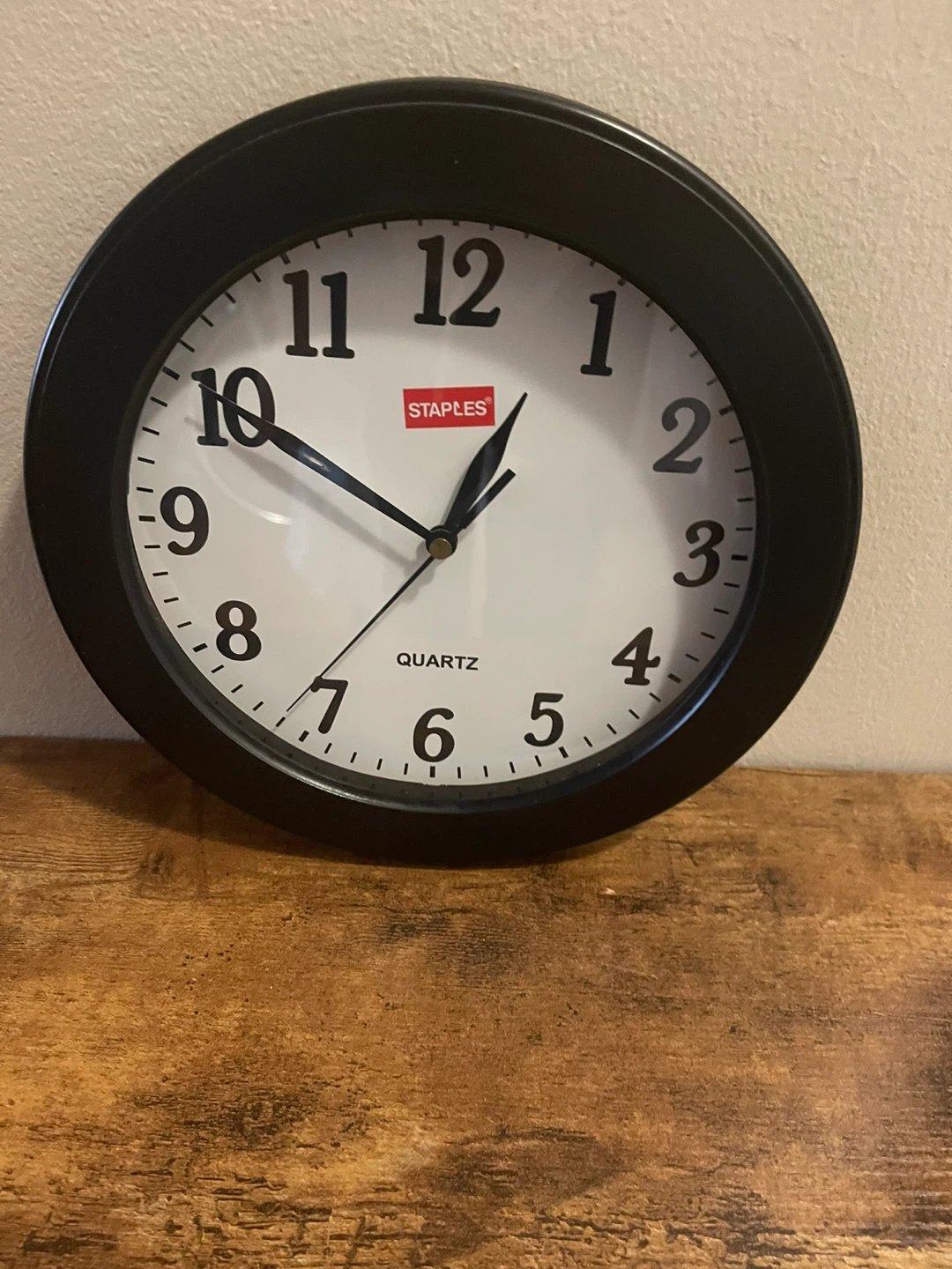 Staples Quartz Wall Clock - Black