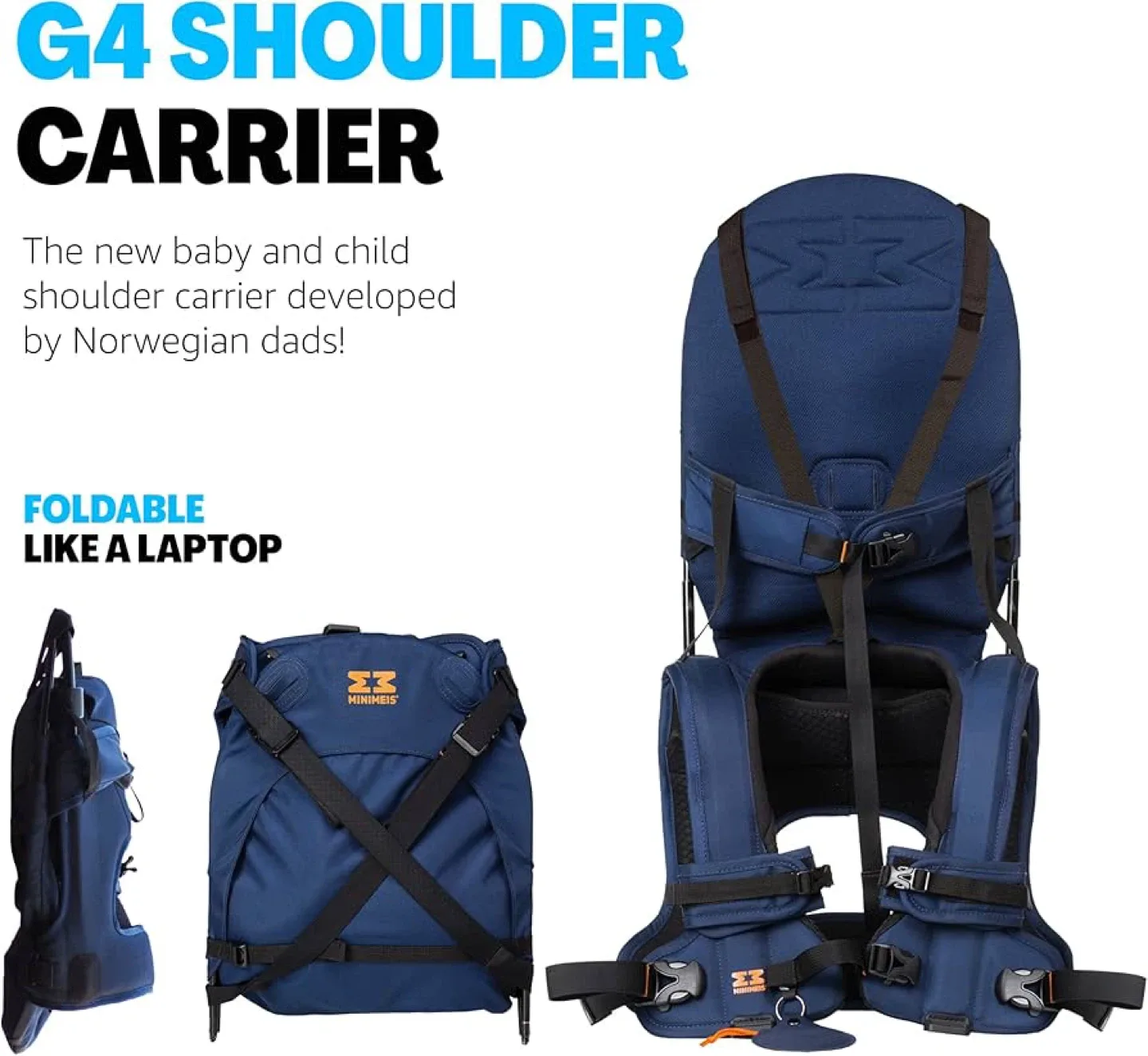 MiniMeis G4 Shoulder Baby Carrier - Navy image indicator(2)