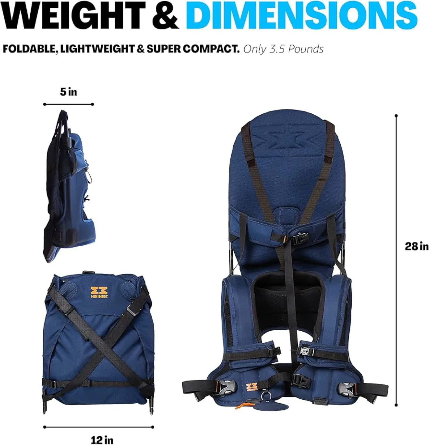 MiniMeis G4 Shoulder Baby Carrier - Navy image indicator(4)