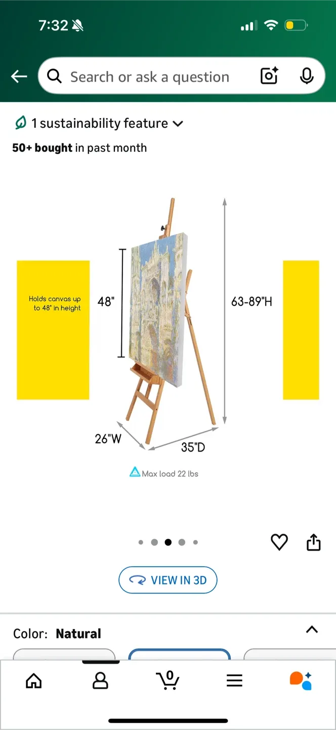 MEEDEN Natural Wood Easel - Like New! image indicator(2)
