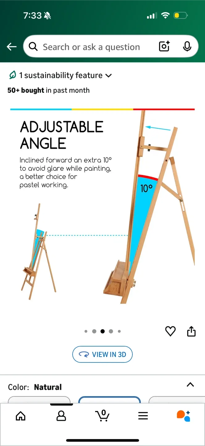MEEDEN Natural Wood Easel - Like New! image indicator(3)