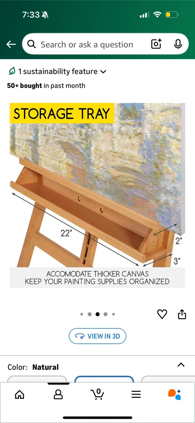 MEEDEN Natural Wood Easel - Like New! image indicator(4)