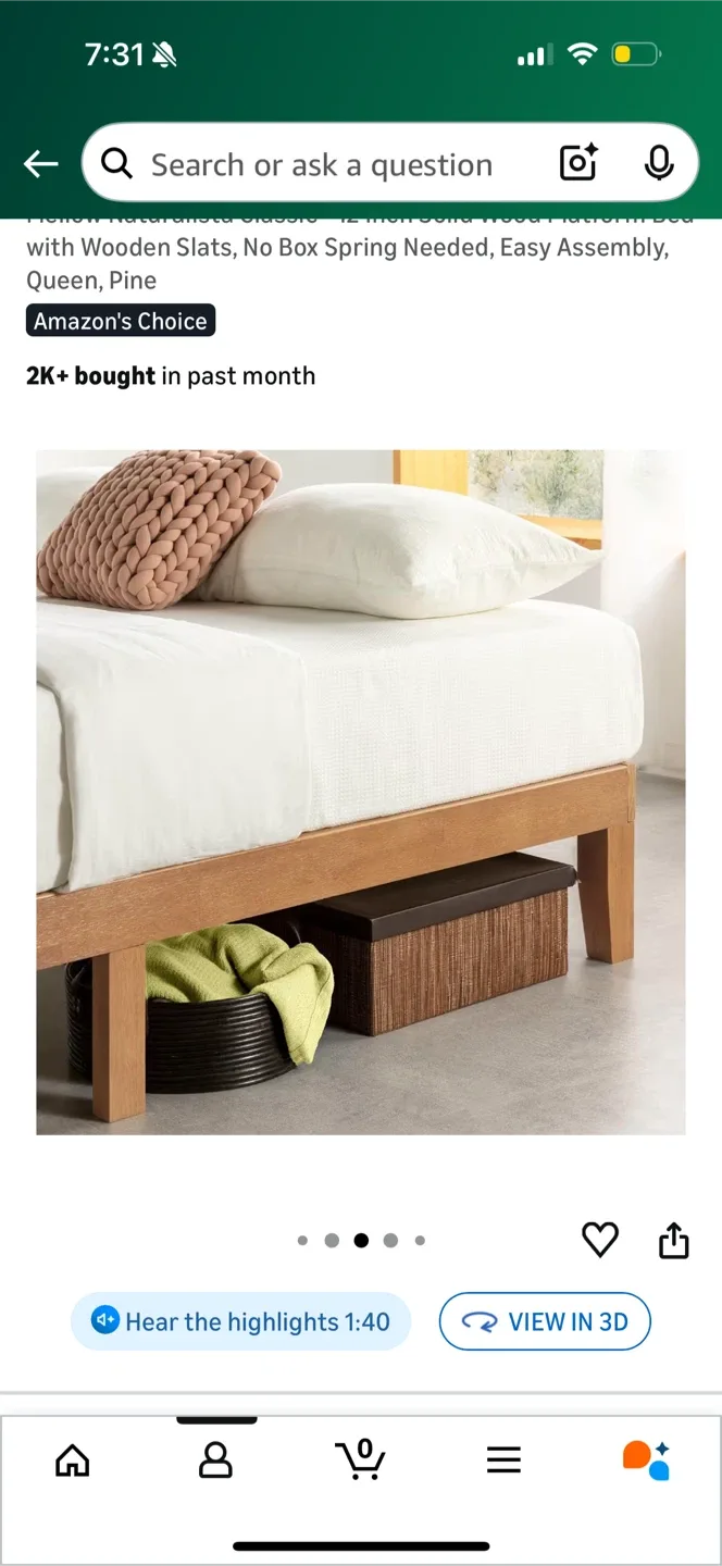 Mellow Naturalista Classic Queen Wood Platform Bed image indicator(4)