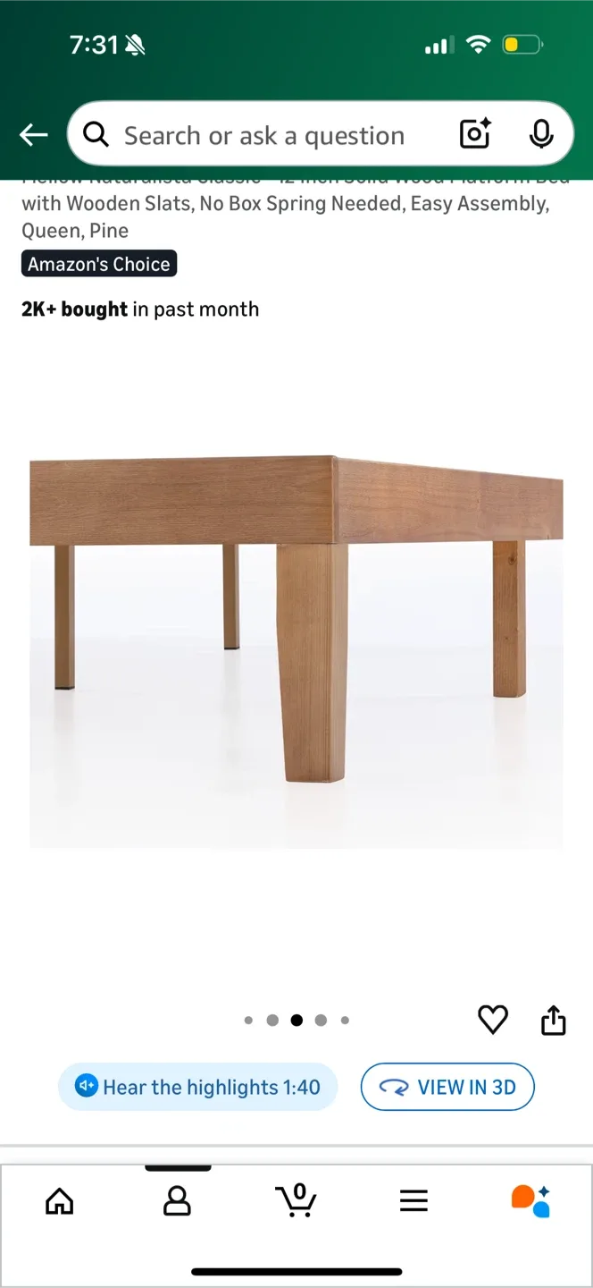 Mellow Naturalista Classic Queen Wood Platform Bed image indicator(2)