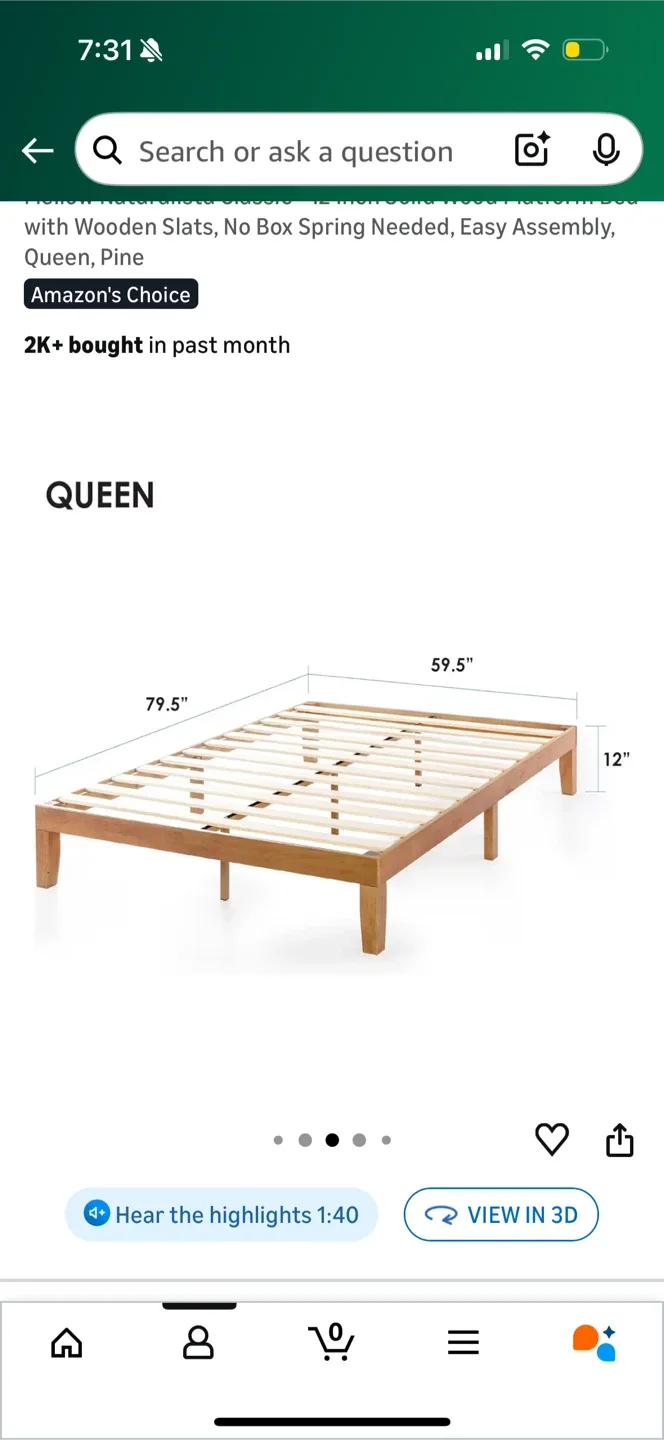 Mellow Naturalista Classic Queen Wood Platform Bed image indicator(5)