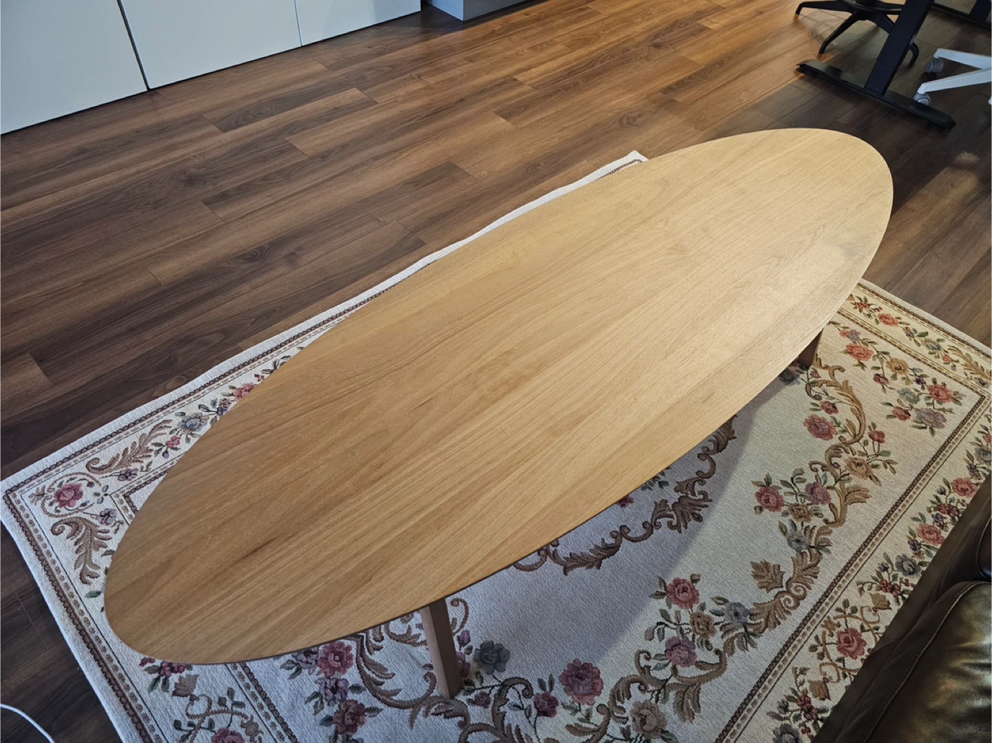 Oval Wooden Coffee Table