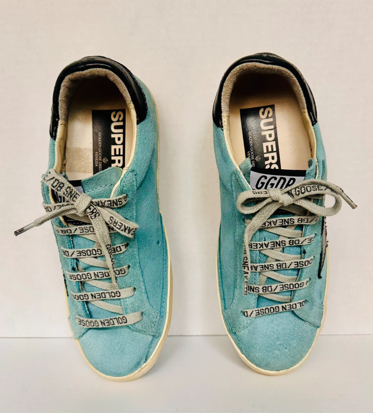 Golden Goose Superstar Sneakers - Blue, Size 37