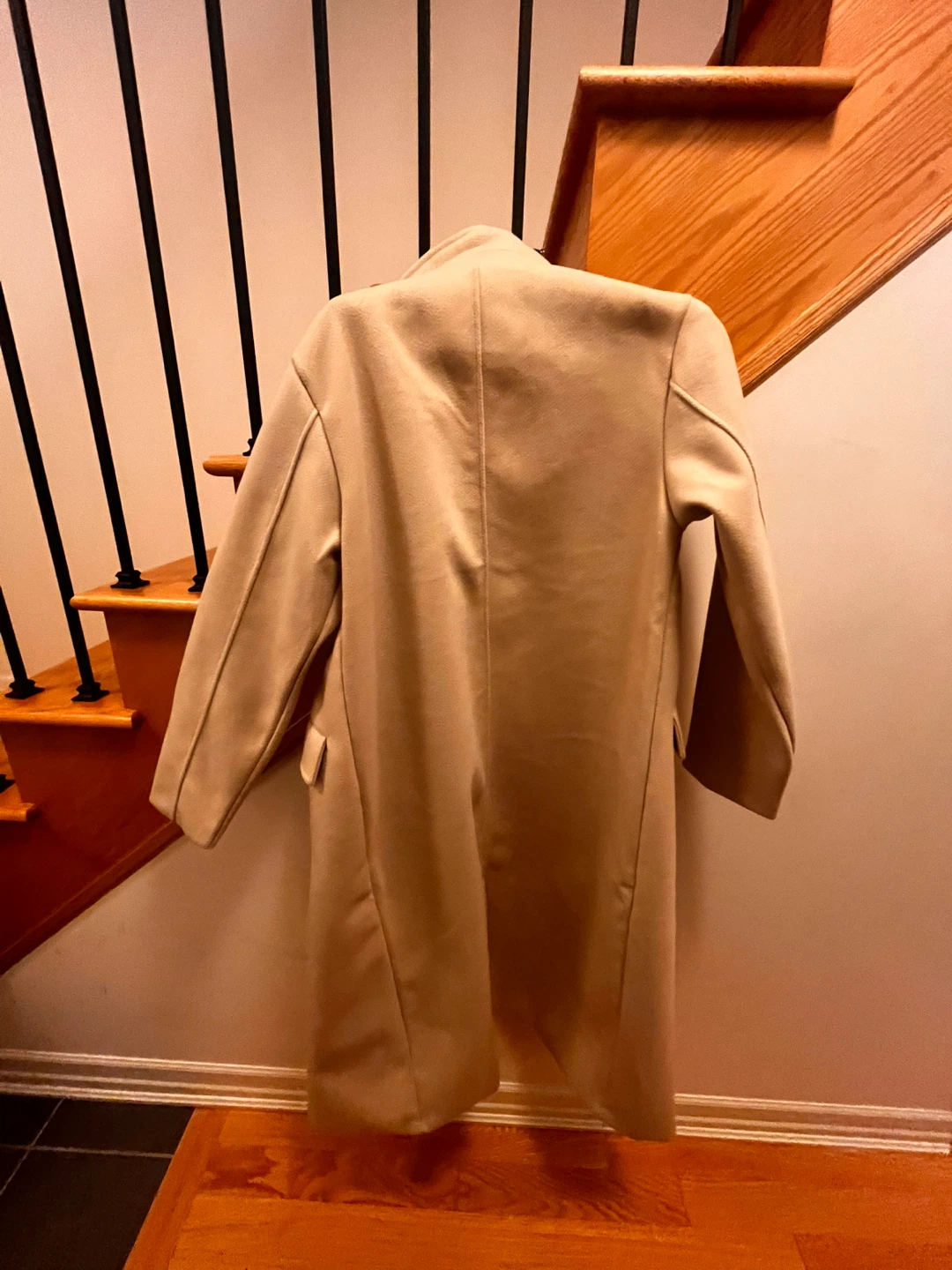 Beige Double-Breasted Coat - photo 2