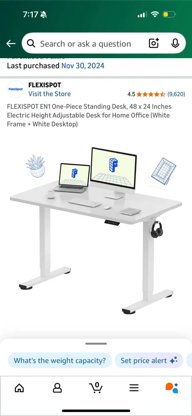 FLEXISPOT EN1 Standing Desk 48x24 White image indicator(2)