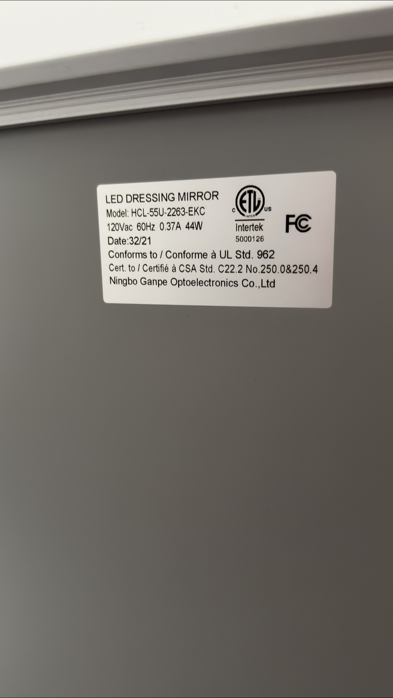 LED Dressing Mirror HCL-55U-2263-EKC - photo 3