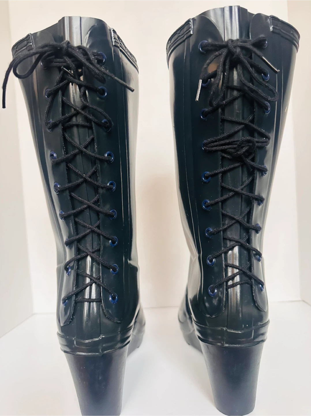 Hunter Black Wedge Rain Boots - photo 4