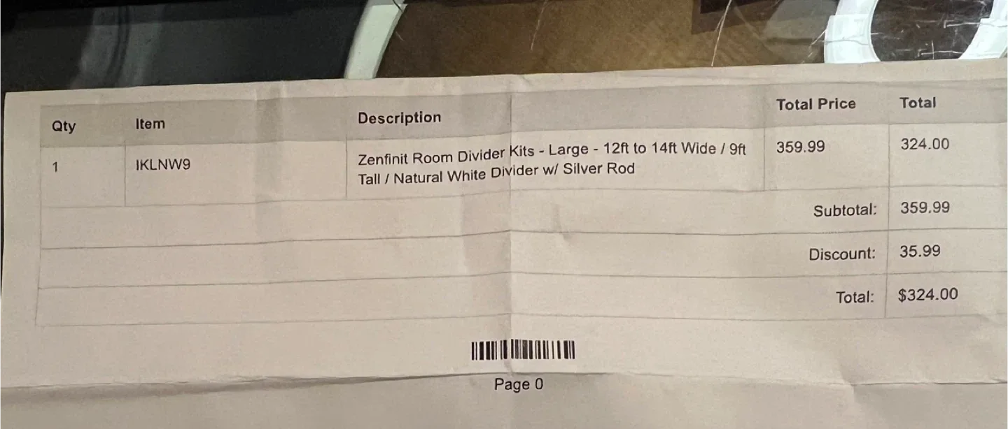 Zenfinit Room Divider Kit (12-14ft Wide) image indicator(5)