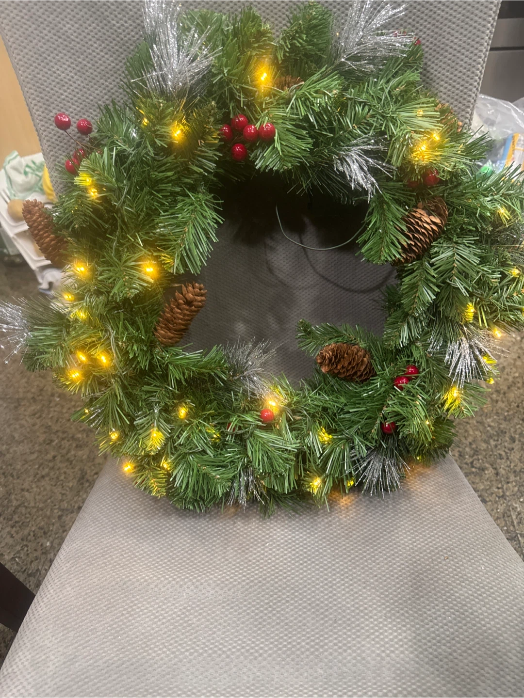 National Tree Company Pre-Lit Christmas Wreath - photo 4