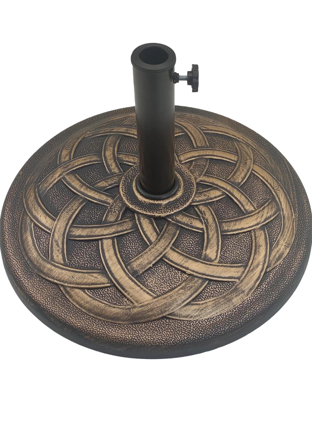 42 lb Round Heavy Umbrella Base Stand Weight for Outdoor, Bronze
