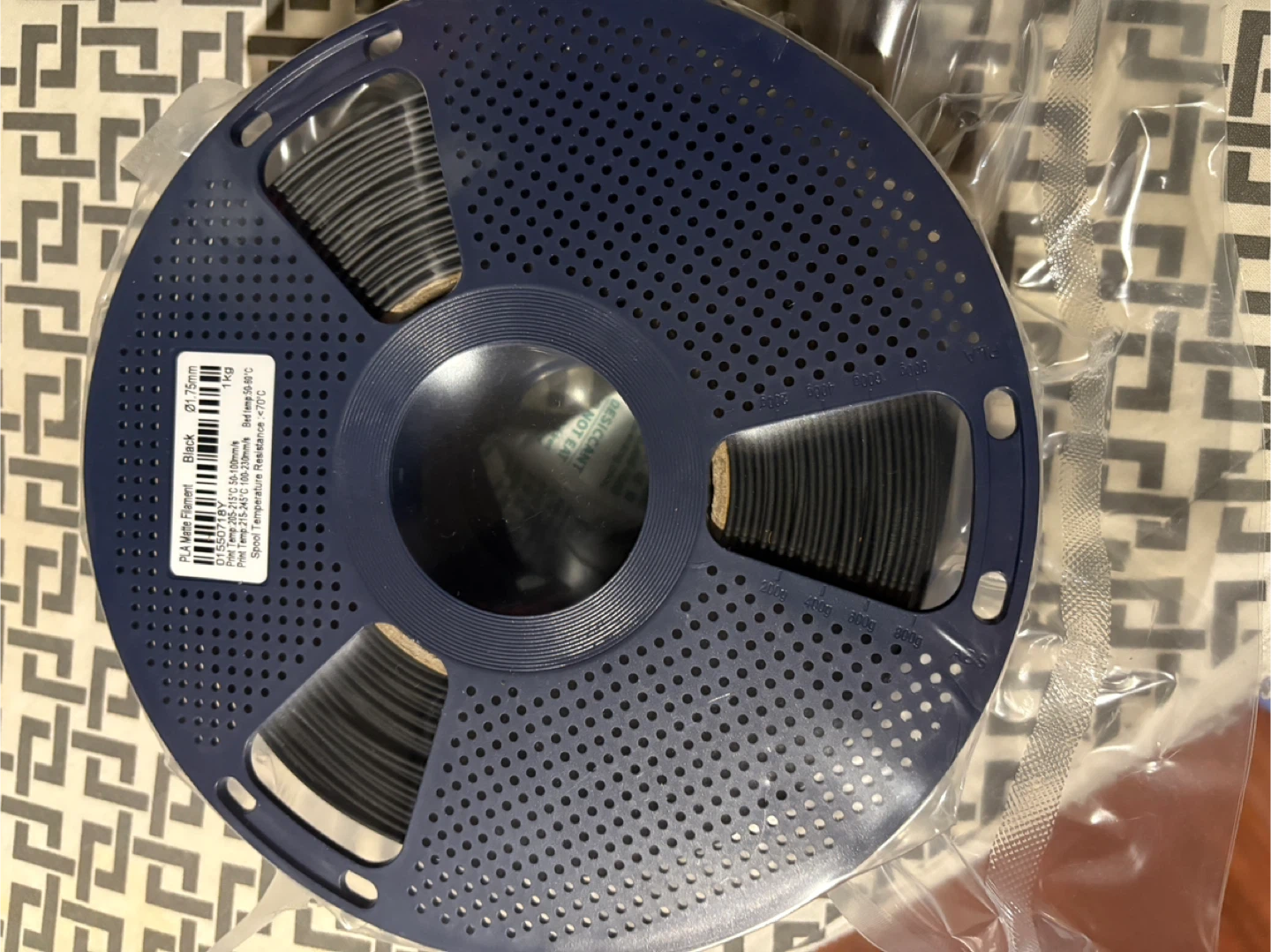 3D Printer - PLA Matte Filament - Black