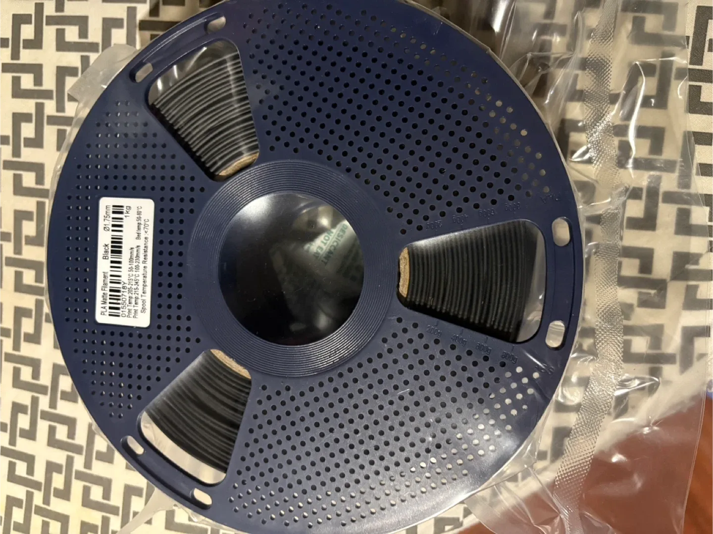 3D Printer - PLA Matte Filament - Black