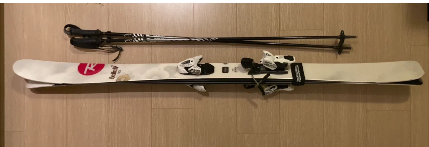 Rossignol Saffron 7 Skis 170cm with K2 Poles