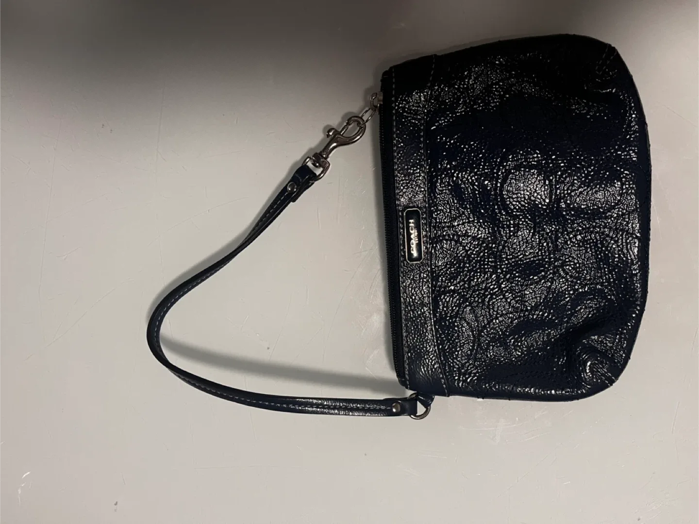 Coach Navy Blue Wristlet image indicator(3)