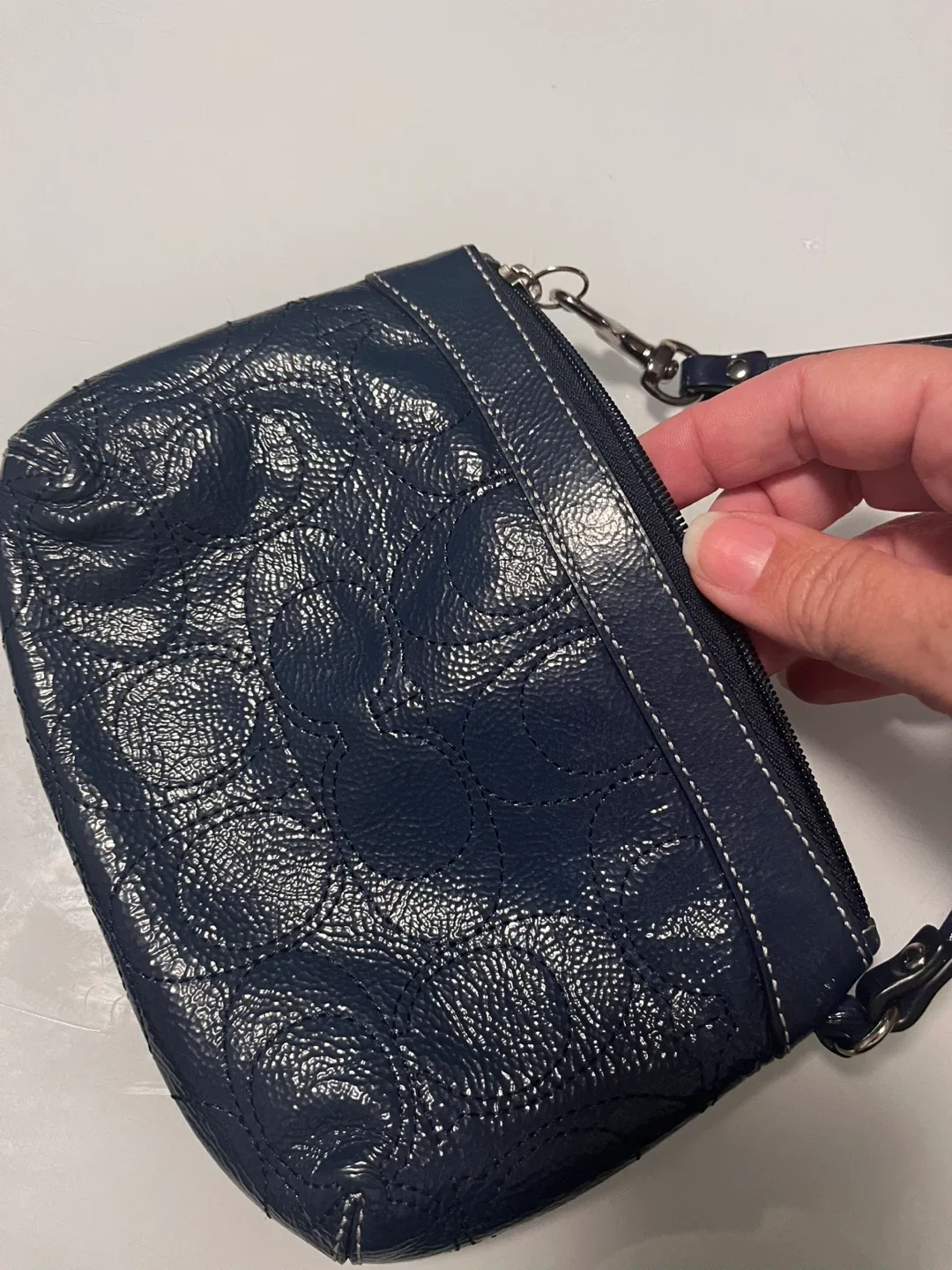 Coach Navy Blue Wristlet image indicator(6)