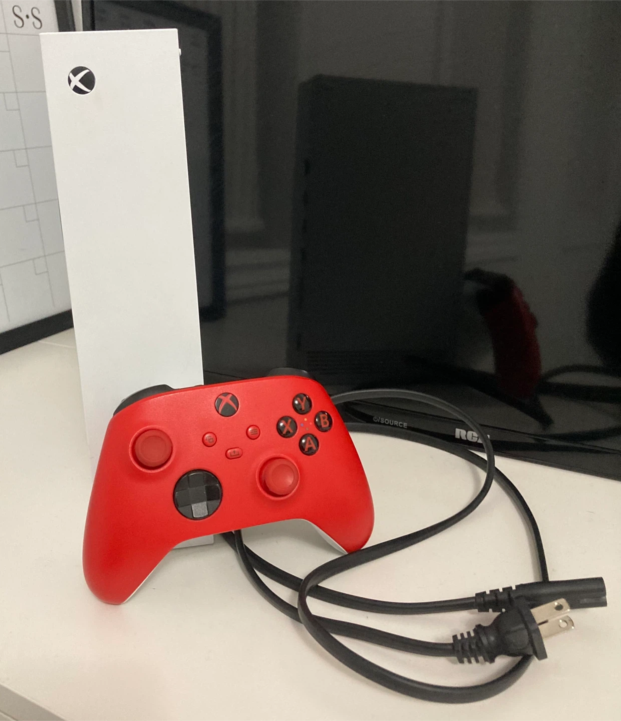 Xbox Series S Console with Red Controller