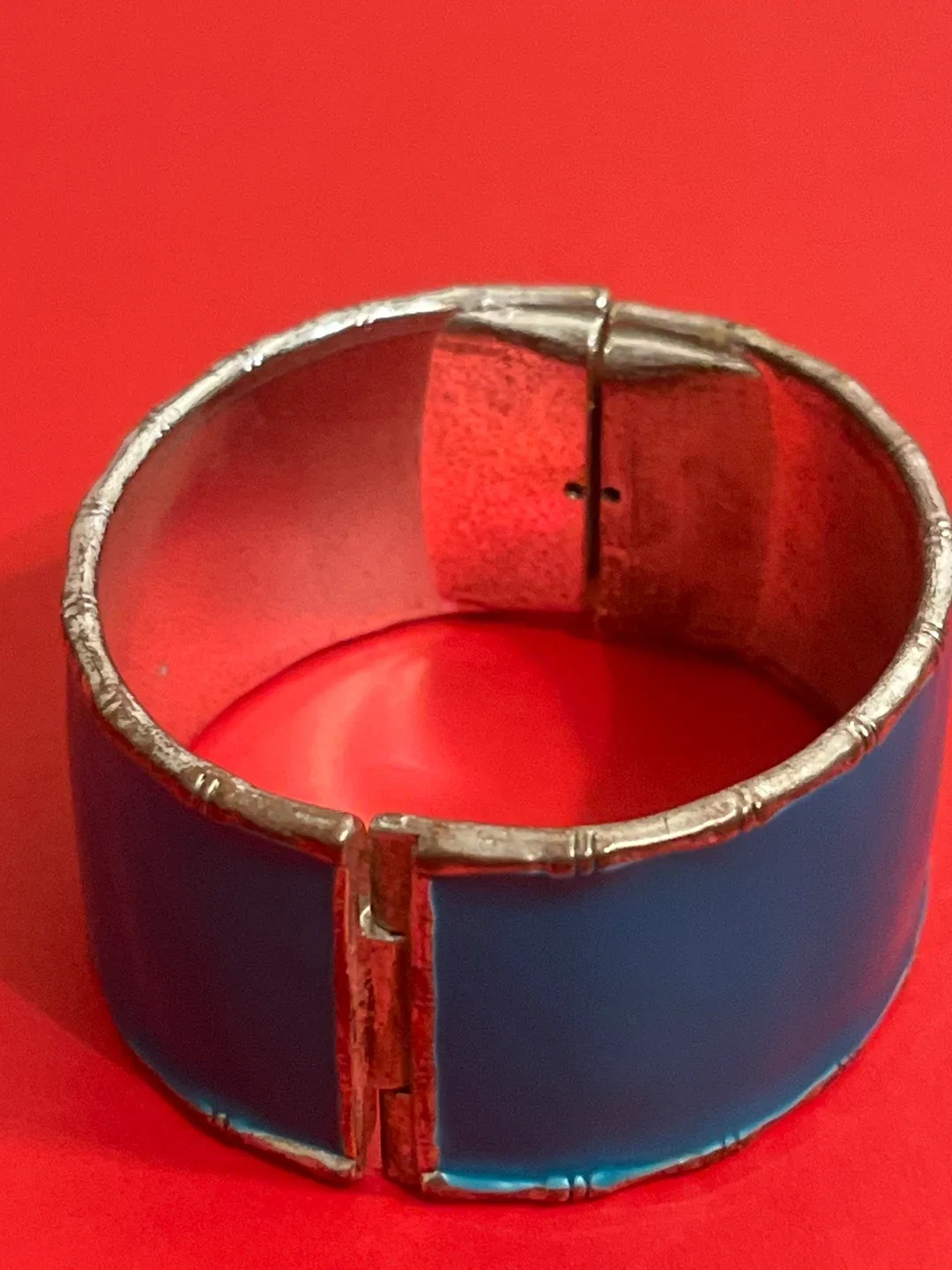 Blue & Silver Bangle Bracelet - 2.25" Diameter image indicator(2)