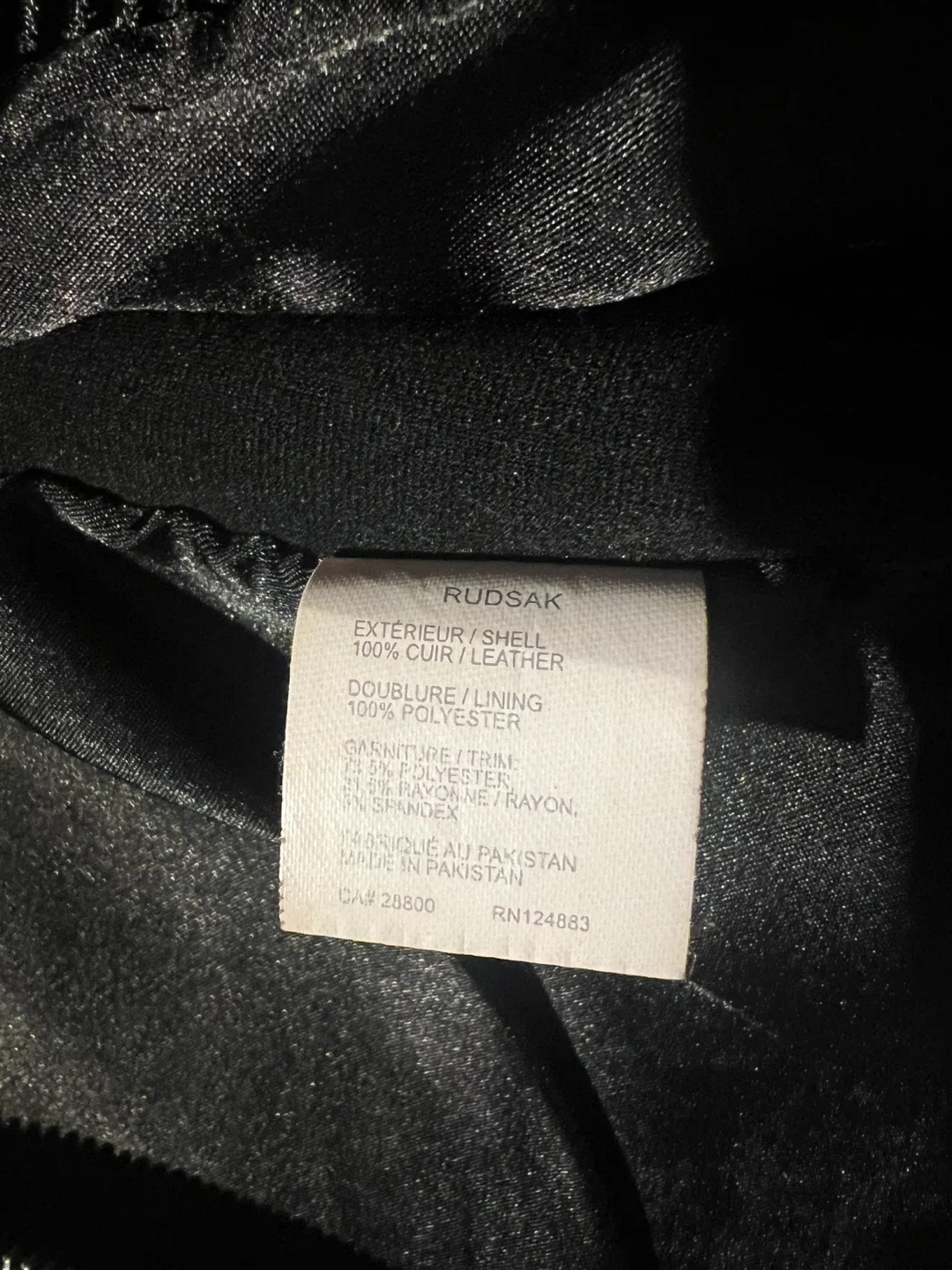 Rudsak Black Leather Jacket image indicator(2)