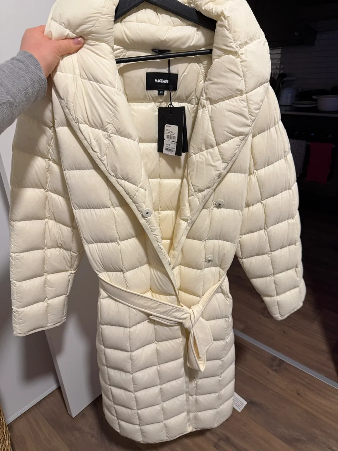 Mackage Allegra Cream Puffer Coat - Size M image indicator(3)