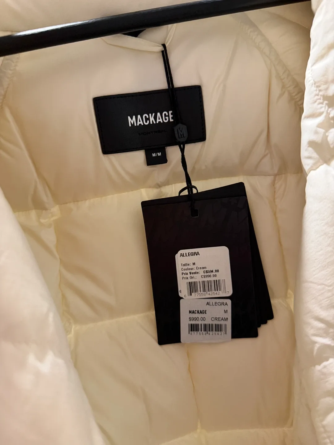 Mackage Allegra Cream Puffer Coat - Size M image indicator(4)