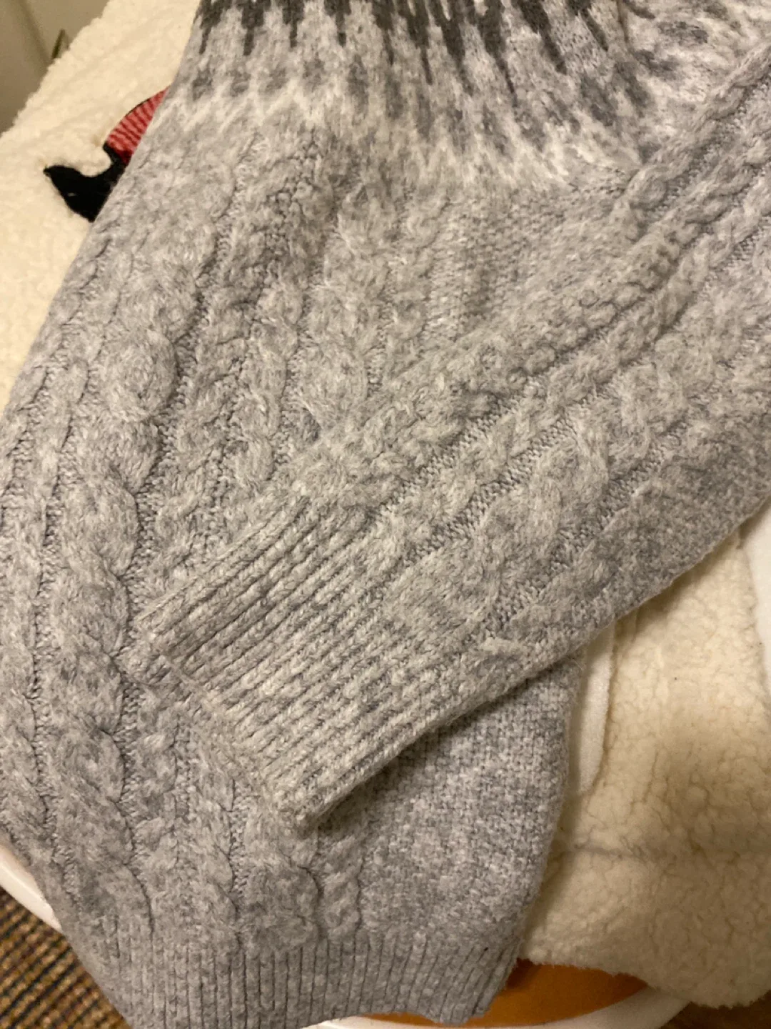 Grey Patterned Sweater image indicator(2)