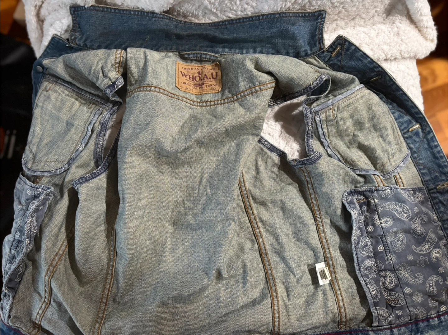 WHO.A.U American Vintage Denim Vest - Size L