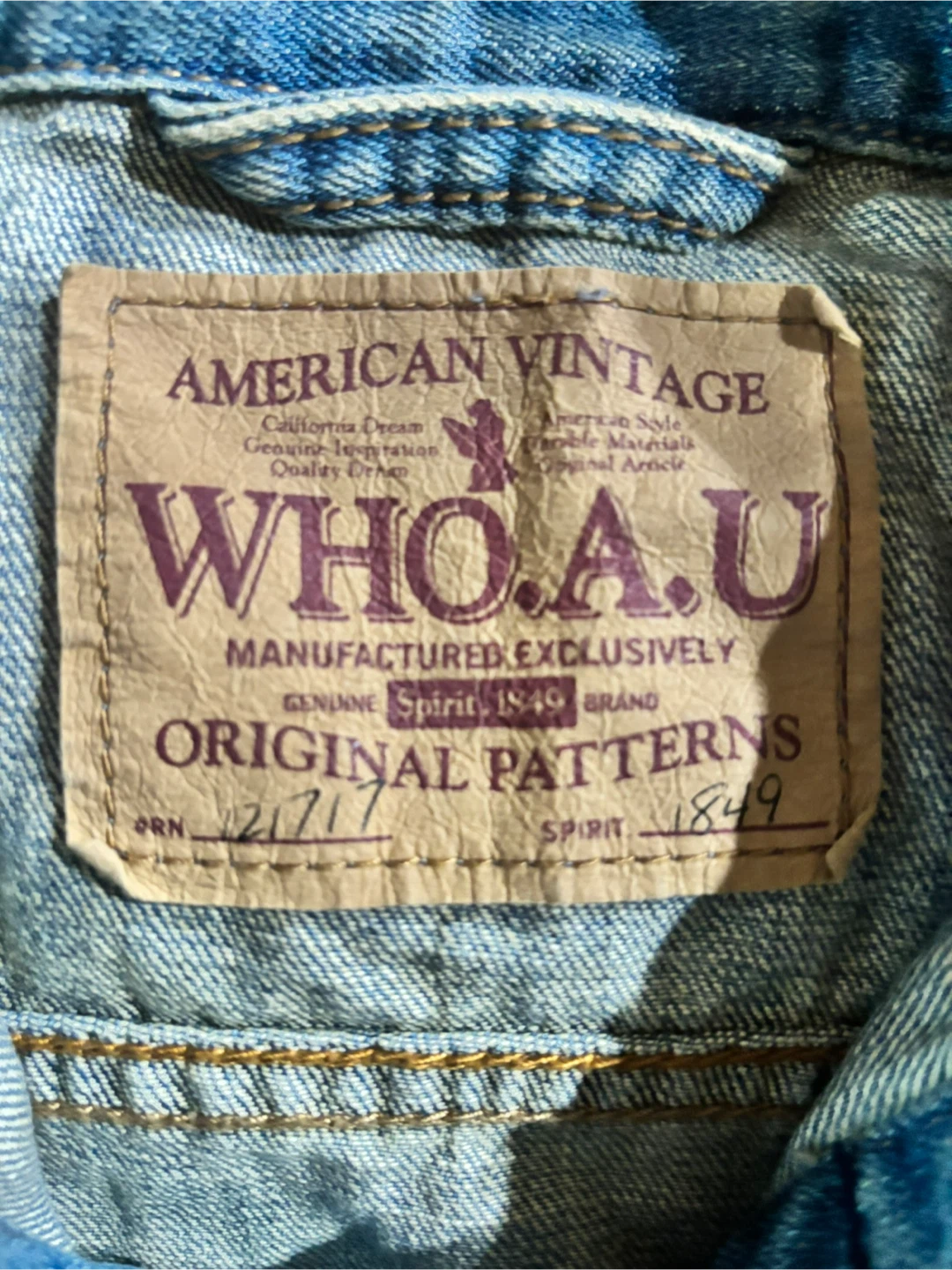 WHO.A.U American Vintage Denim Vest - Size L - photo 2