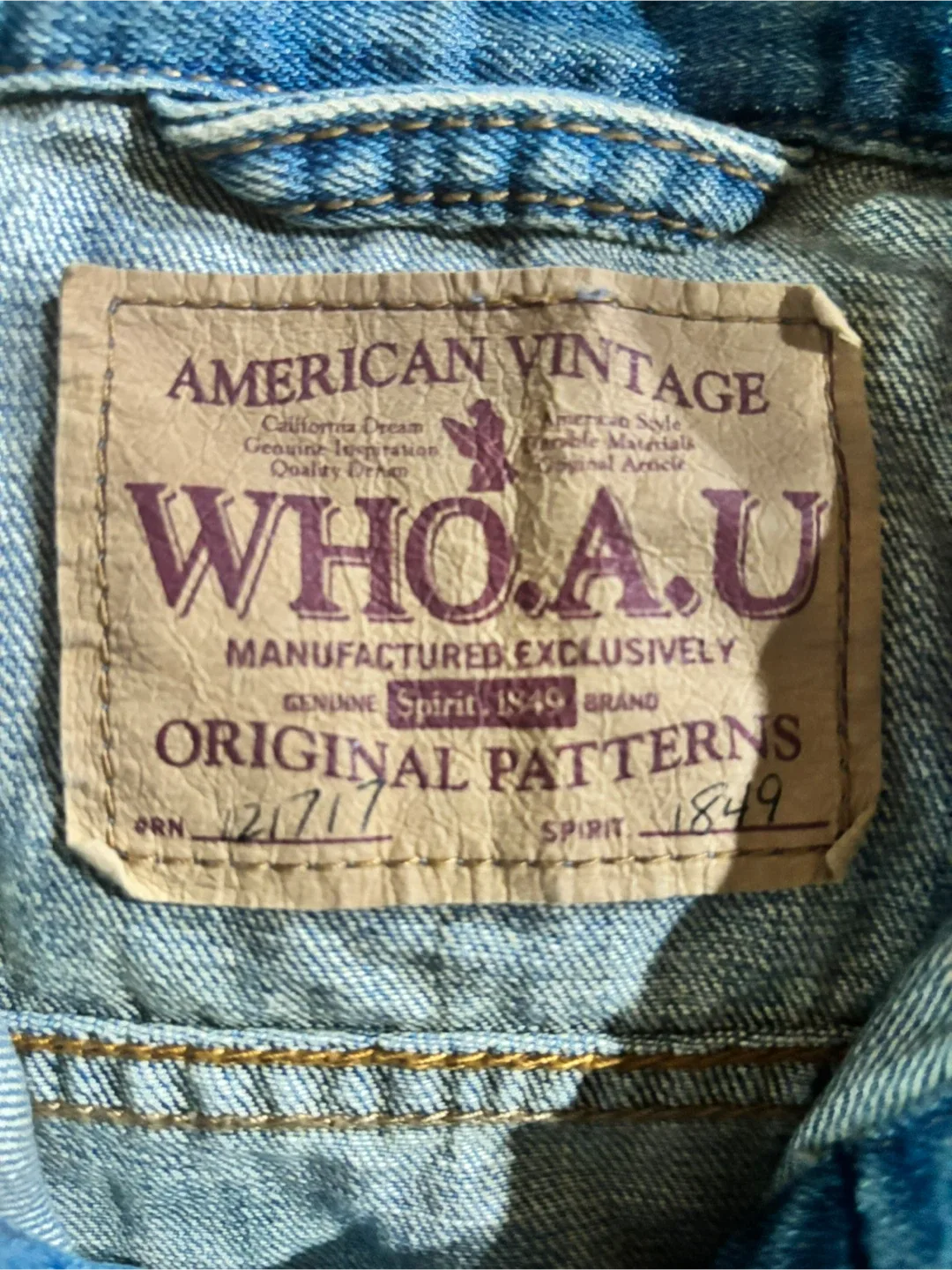 WHO.A.U American Vintage Denim Vest - Size L image indicator(2)