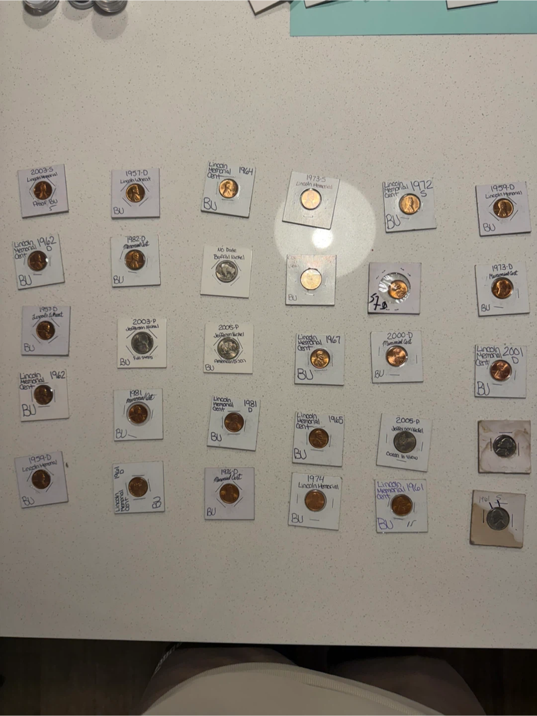 30 Assorted Lincoln Memorial Cents and Jefferson Nickels