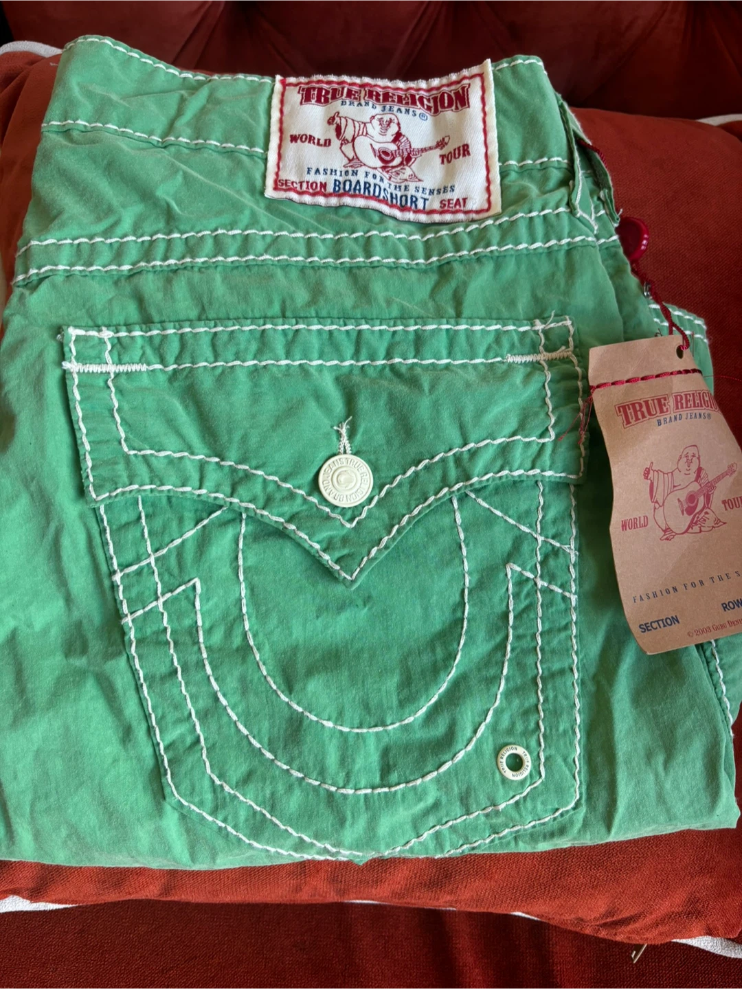 True Religion Green Board Shorts