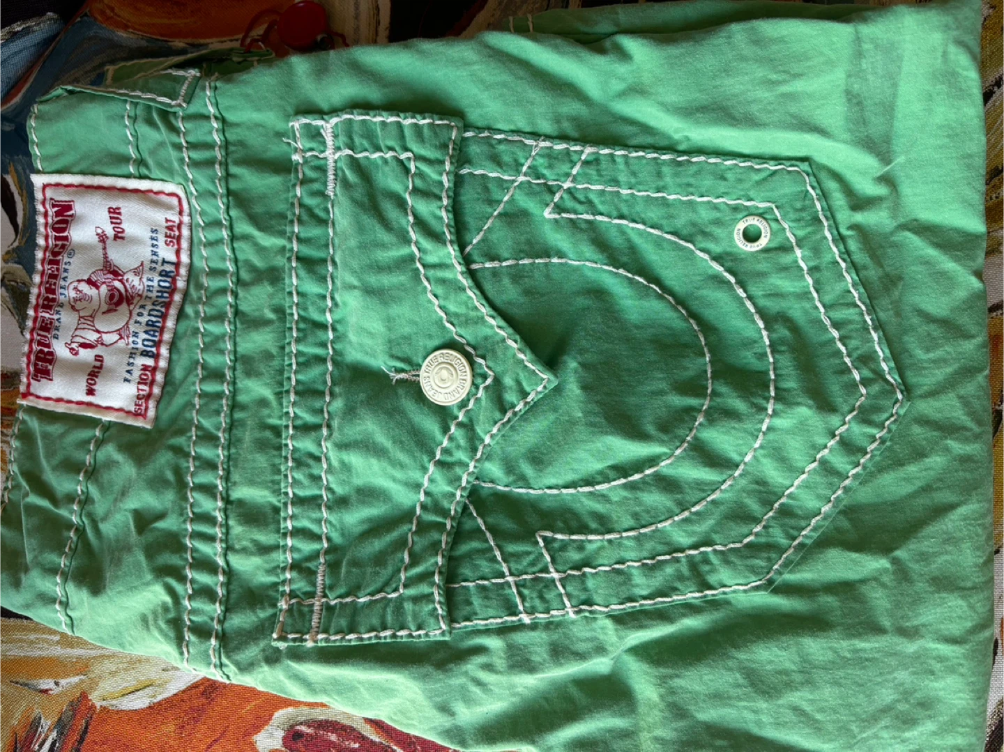 True Religion Green Board Shorts - photo 4