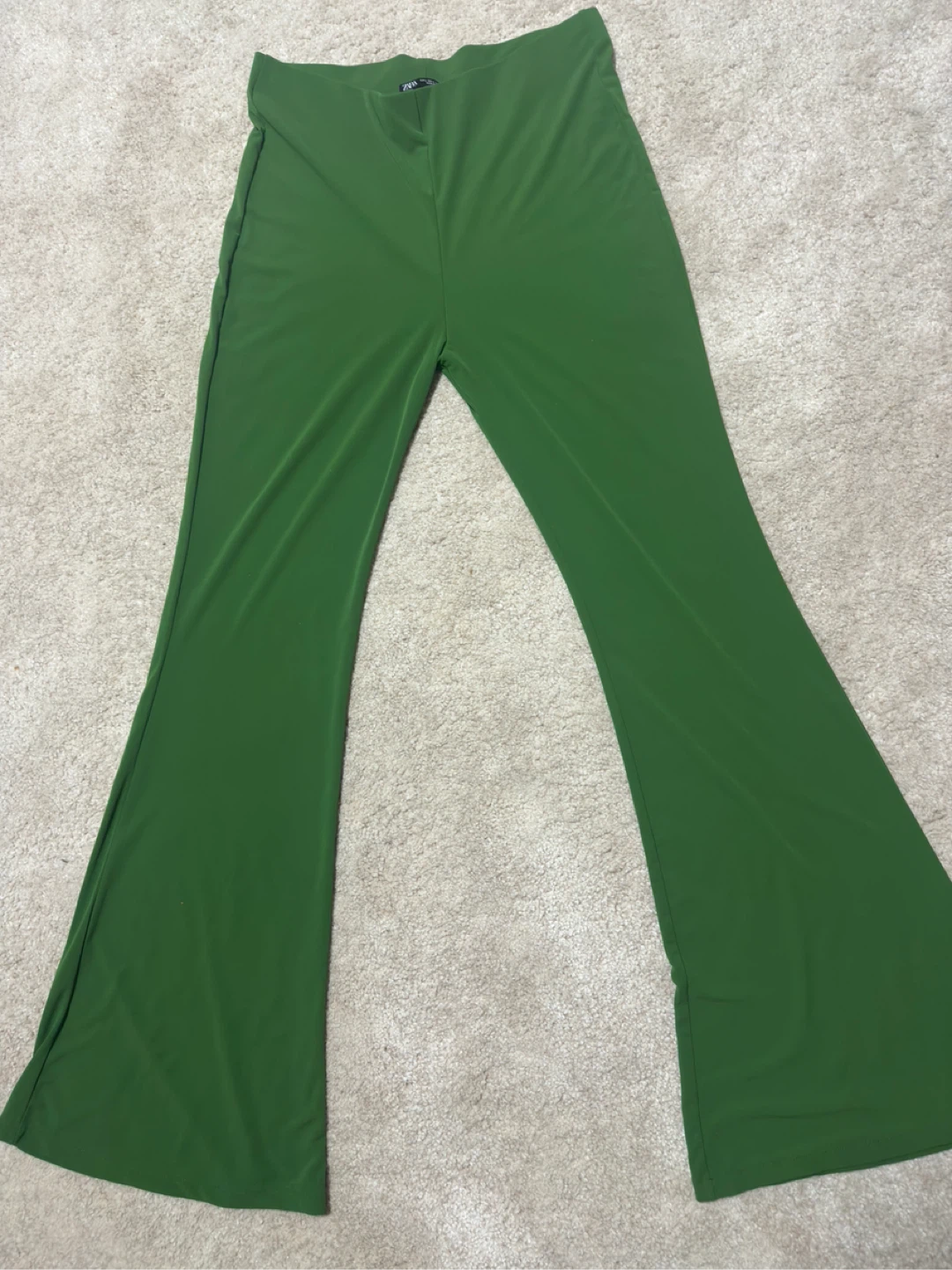 Zara Green Flare Pants - Size l - photo 2